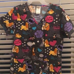 Lady and the tramp scrub top